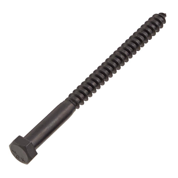 Lag Bolt 3/8 in. x 5 in. Hex Head Black Exterior (25-Pack) 2