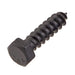 Lag Bolt 3/8 in. x 2 in. Hex Head Black Exterior (25-Pack) 2