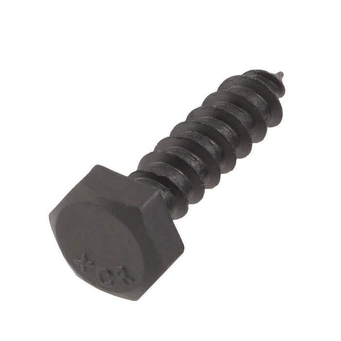 Lag Bolt 1/4 in. x 1 in. Hex Head Black Exterior (25-Pack) 2