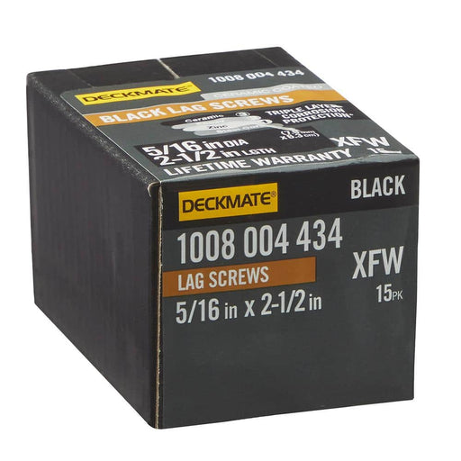 Lag Bolt 5/16 in. x 2-1/2 in. Hex Head Black Exterior (15-Pack)