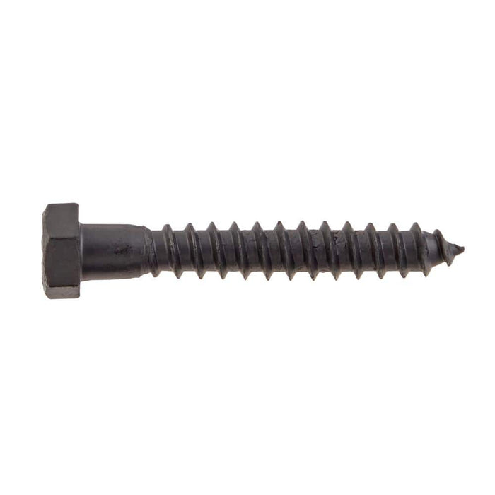 Lag Bolt 3/8 in. x 2-1/2 in. Hex Head Black Exterior (15-Pack) 3