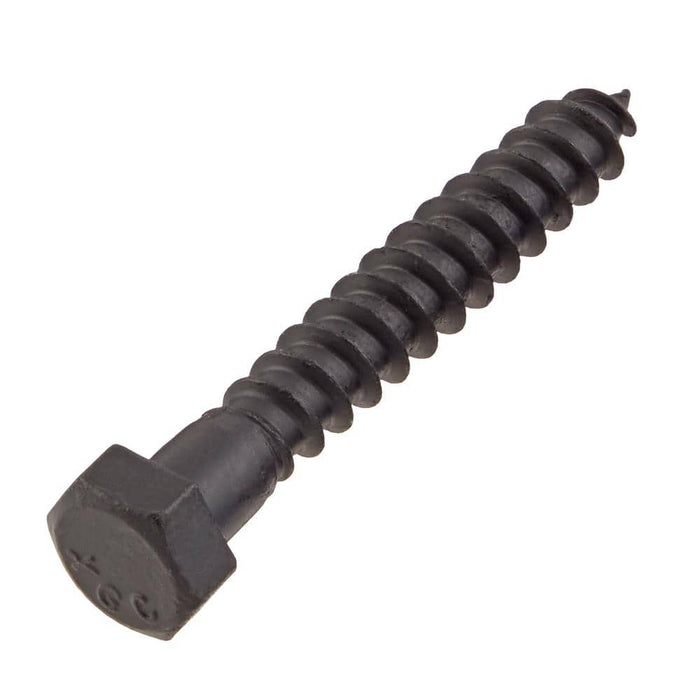 Lag Bolt 3/8 in. x 2-1/2 in. Hex Head Black Exterior (15-Pack) 2