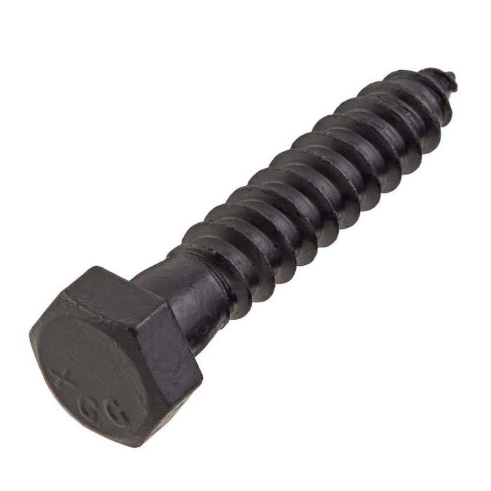 Lag Bolt 1/2 in. x 2-1/2 in. Hex Head Black Exterior (25-Pack) 2