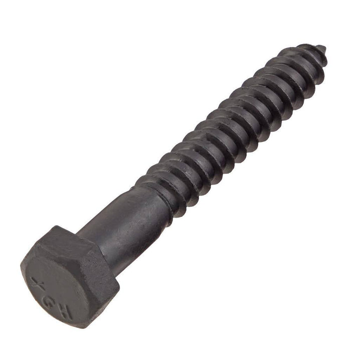 Lag Bolt 1/2 in. x 3-1/2 in. Hex Head Black Exterior (25-Pack) 2