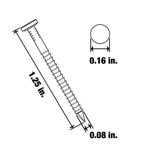 Siding Nail 3D x 1-1/4 in. Marine Grade Stainless Steel 1 lb