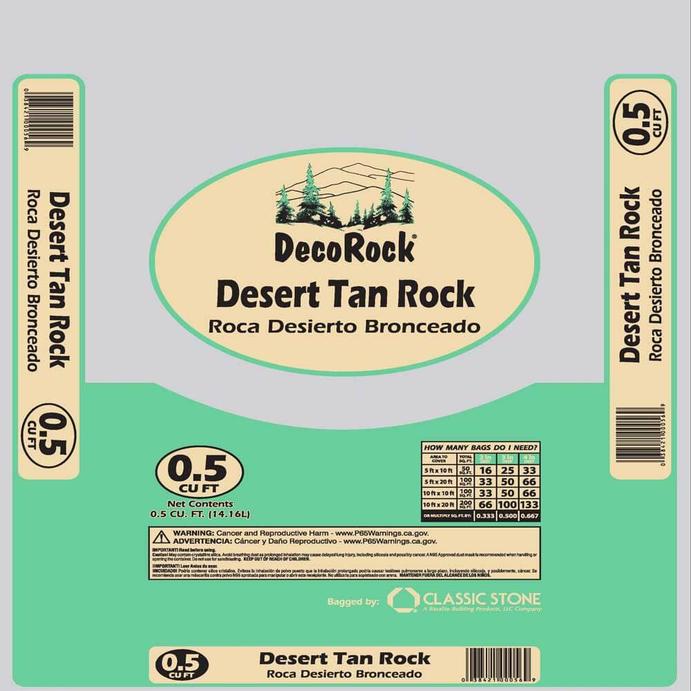 Landscape Rocks 1/2 in. - 3 in. Desert Tan 0.5 cu.ft. 40 lb Delivery