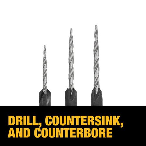 Steel Countersink Drill Bit Set (3-Piece)