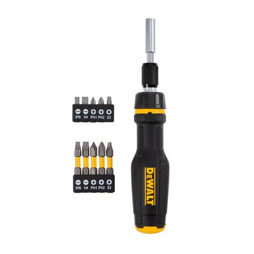 Telescoping Ratcheting Multi-Bit Screwdriver Set (10-Piece), Max Fit