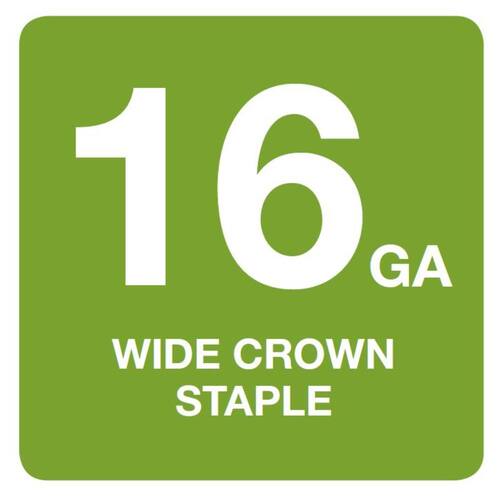 Wide Crown Staple 1 in. x 1 in. x 16-Gauge Galvanized (2000 per Pack)