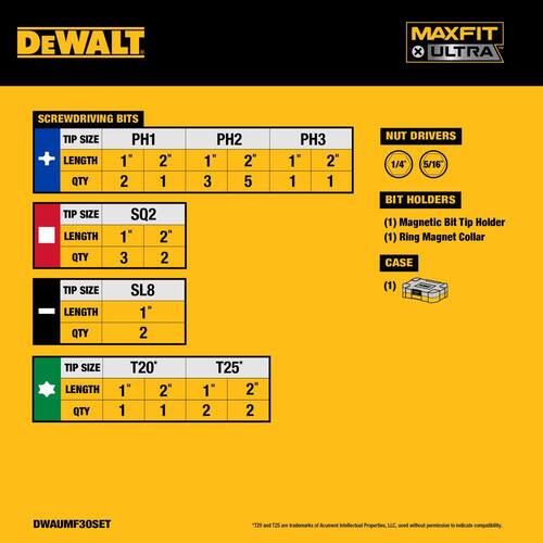 MAXFIT ULTRA 1/4 in. Hex Steel Screwdriving Bit Set (30-Piece)