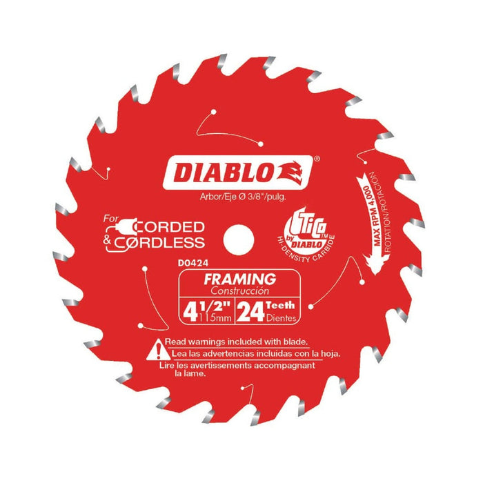 Saw Disc 4-1/2 in. x24-Theeth Wood and Nails
