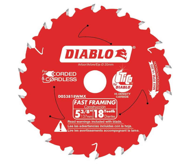 Saw Disc 5-3/8 in. x18-Teeth Wood and Nails Fast Framing