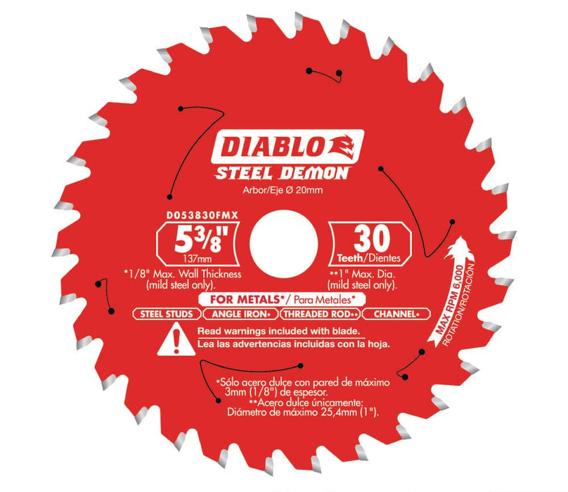 Saw Disc 5-3/8 in. x30-Teeth Metal Bushings