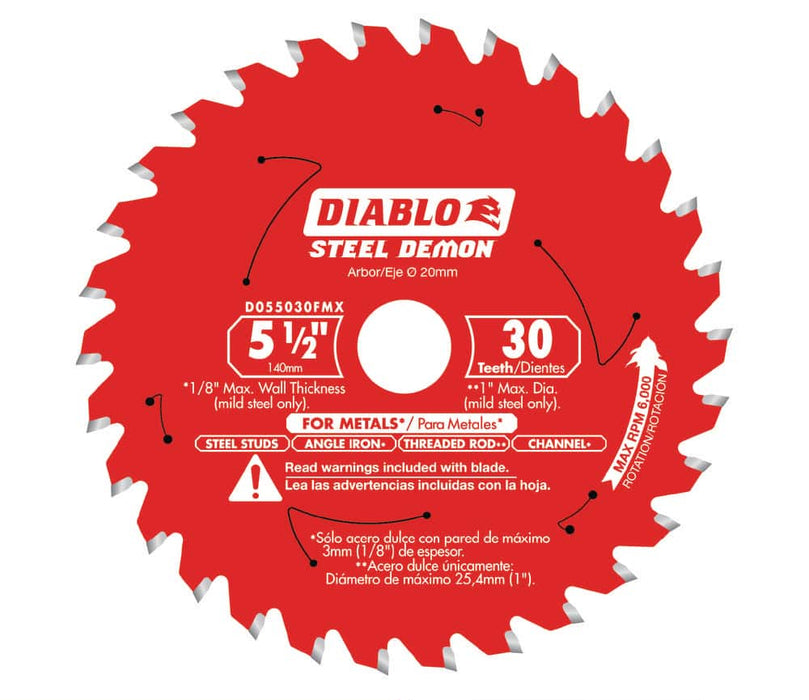 Saw Disc 5-1/2 in. x30-Teeth Medium Metal Carbide