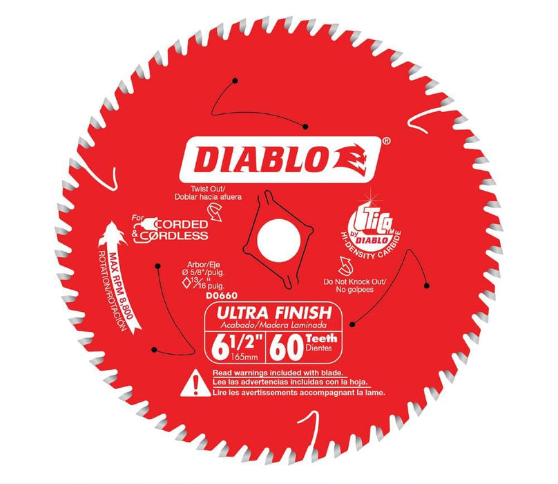 Saw Disc 6-1/2 in. x60-Teeth Wood Finish