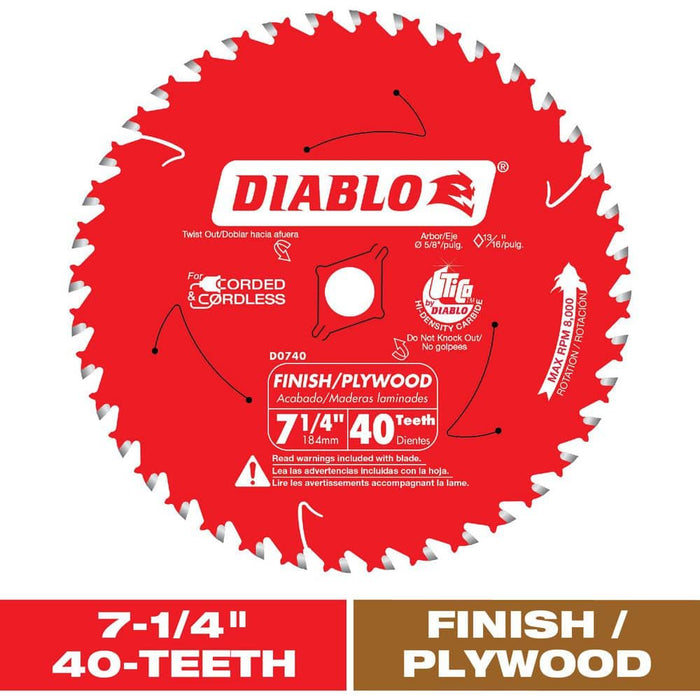 Saw Disc 7-1/4 in. x 40-Teeth Wood and Nails