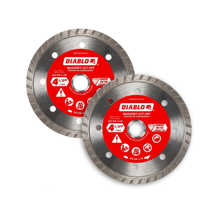 Saw Disc 4-1/2 in. Masonry Segmented Rim Diamond (2-Pack)