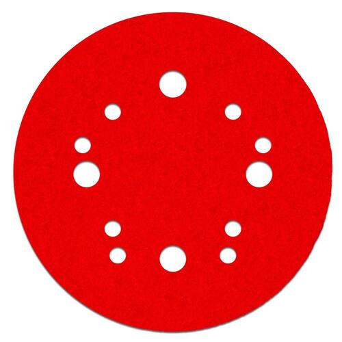 Random Orbital Sanding Disc, Universal Hole, 220-Grit, with Hook and Lock Backing, 5 in. (15-Pack)