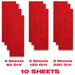 Sandpaper Sheets 80/120/220-Grit 5 in. x 2-3/4 in. (10-Pack) 5