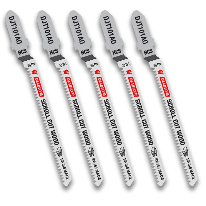 Saw Blade 3 in. 20 TPI Wood Scroll Jigsaw (5-Pack)