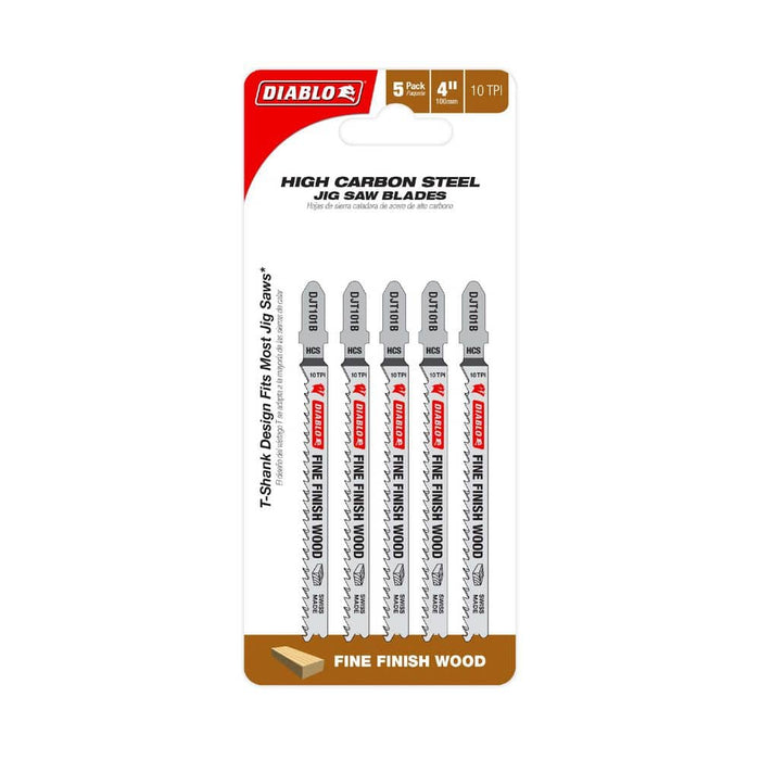 Saw Blade 4 in. 10 TPI Wood Fine Finish Jigsaw (5-Pack)