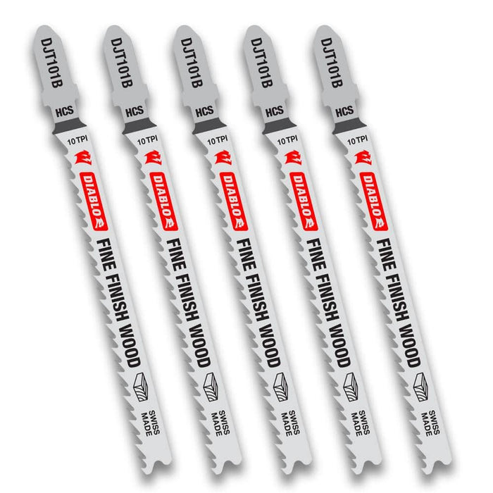 Saw Blade 4 in. 10 TPI Wood Fine Finish Jigsaw (5-Pack)
