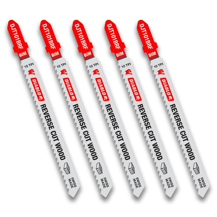 Saw Blade 4 in. 10 TPI Wood Reverse Cut Jigsaw (5-Pack)