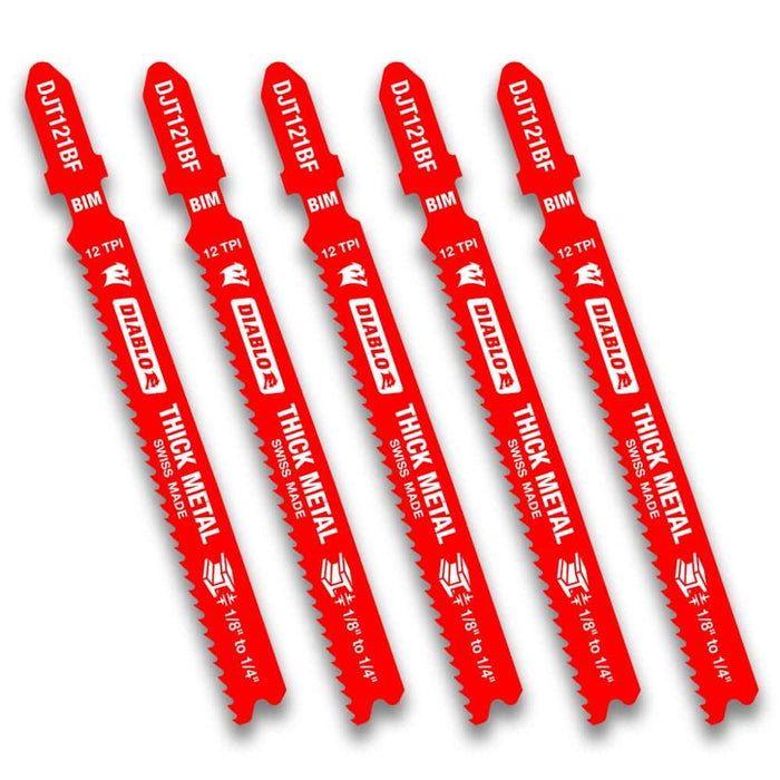 Saw Blade 3-5/8 in. x12 TPI Thick Metal Jigsaw (5-Pack)