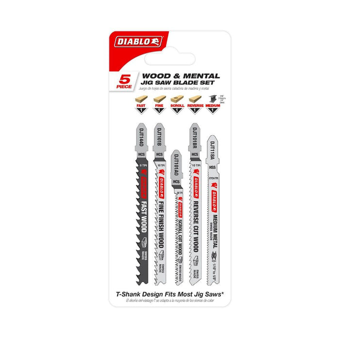 Saw Blade Set Multipurpose T-Shank (5-Pack)
