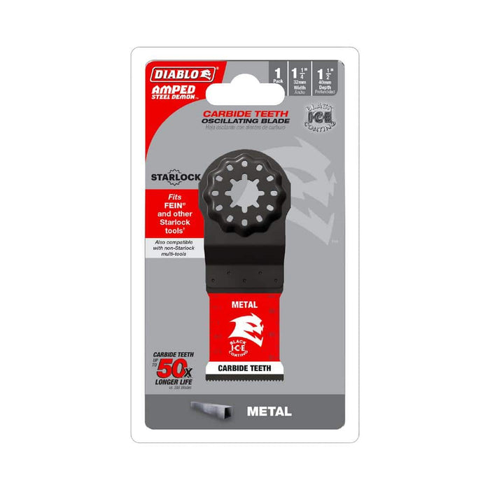 Oscillating Blade 1-1/4 in. Metal Carbide Amped Steel Starlock