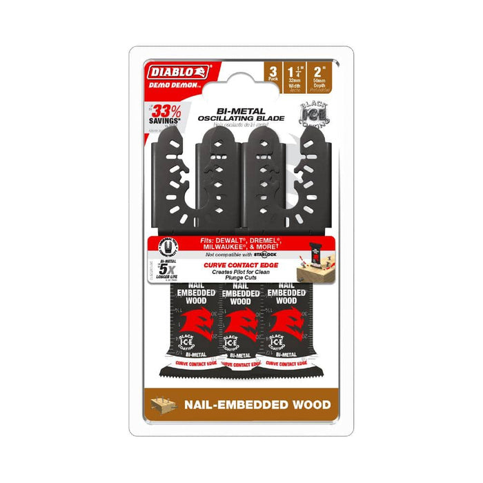 Oscillating Blade 1-1/4 in. Wood and Nails Bi-Metal Universal Fit (3-Pack)
