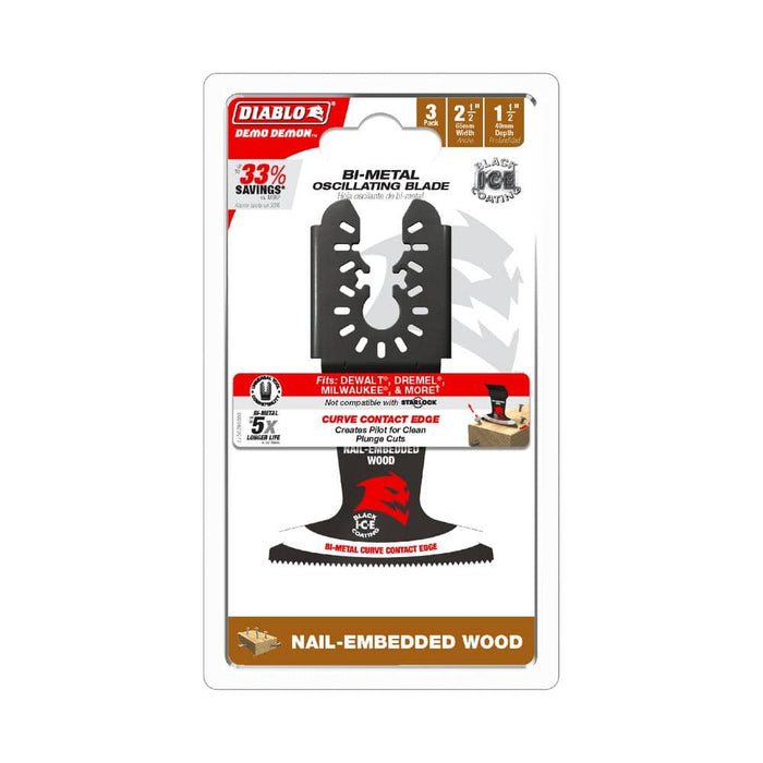 Oscillating Blade 2-1/2 in. Wood and Nails Bi-Metal (3-Pack)