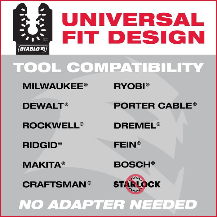 Oscillating Blade Set Wood and Metal Bi-Metal Carbide (5-Pack)