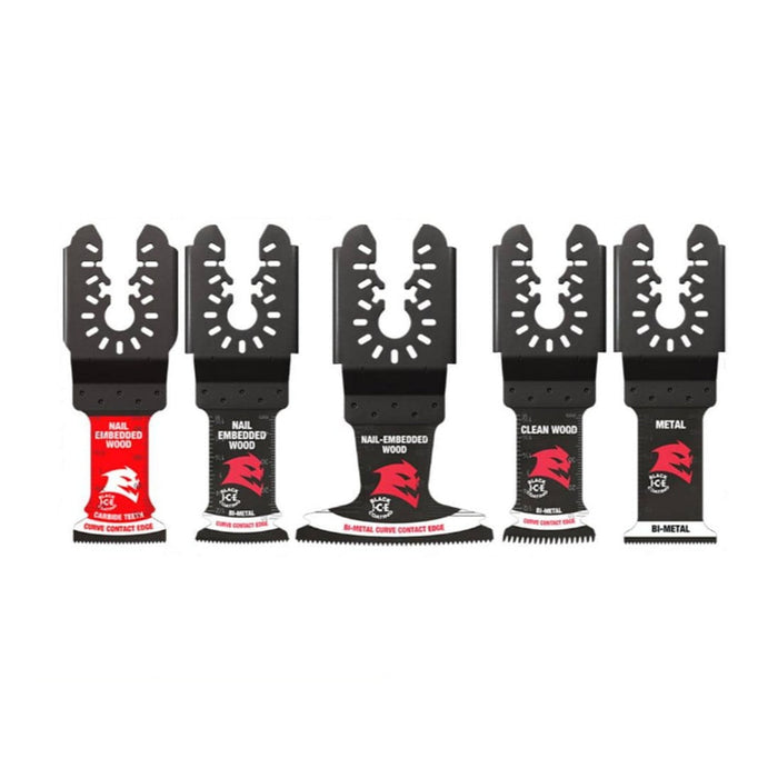 Oscillating Blade Set Wood and Metal Bi-Metal Carbide (5-Pack)