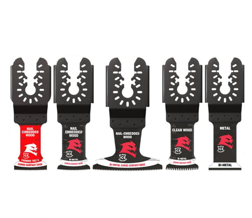 Oscillating Blade Set Wood and Metal Bi-Metal Carbide (5-Pack)