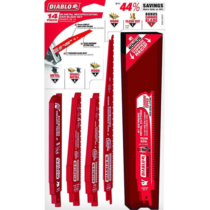 Saw Blade 6 in. Multipurpose Reciprocating Carbide (15-Pack)