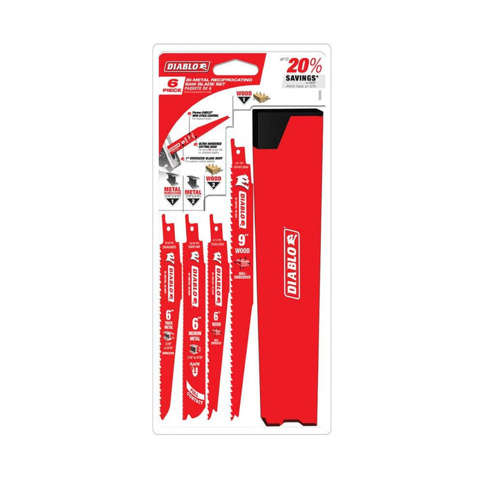 Saw Blade Multipurpose Reciprocating Bi-Metal (6-Pack)