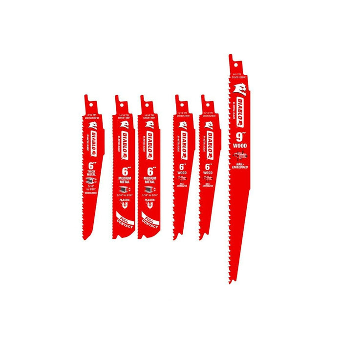 Saw Blade Multipurpose Reciprocating Bi-Metal (6-Pack)