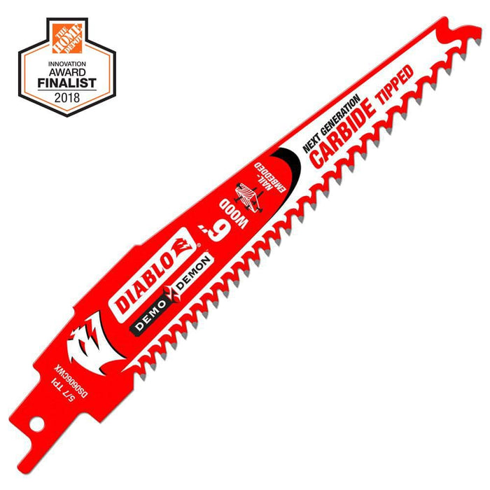 Saw Blade 6 in. 5/7 TPI Wood and Nails Carbide Reciprocating