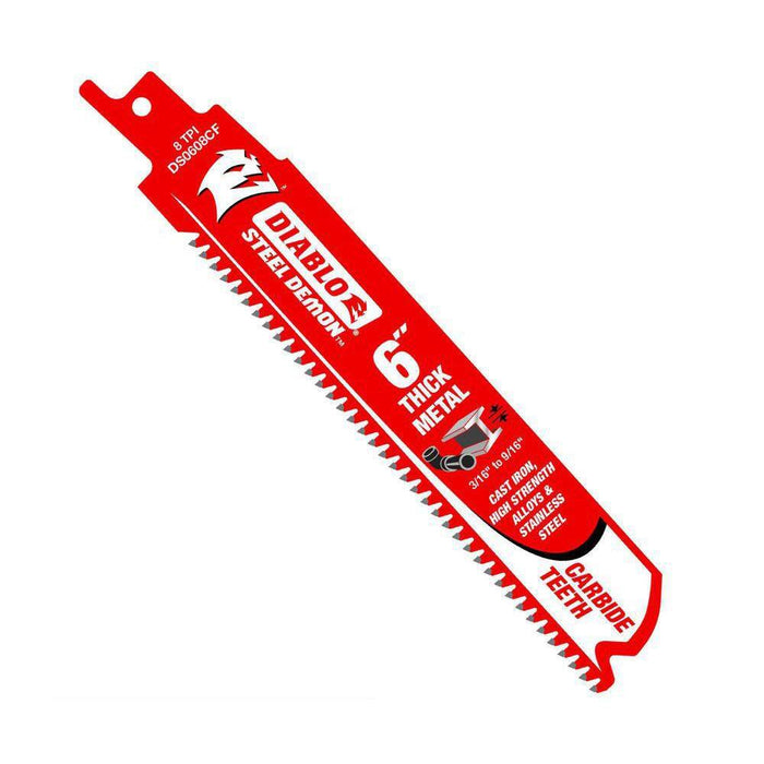Saw Blade 6 in. 8 TPI Thick Metal Carbide Reciprocating