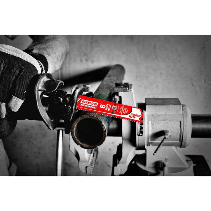 Saw Blade 6 in.8 TPI Thick Metal Carbide Reciprocating (3-Pack)