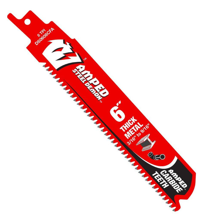 Saw Blade 6 in. 8 TPI Thick Metal Carbide Amped Reciprocating
