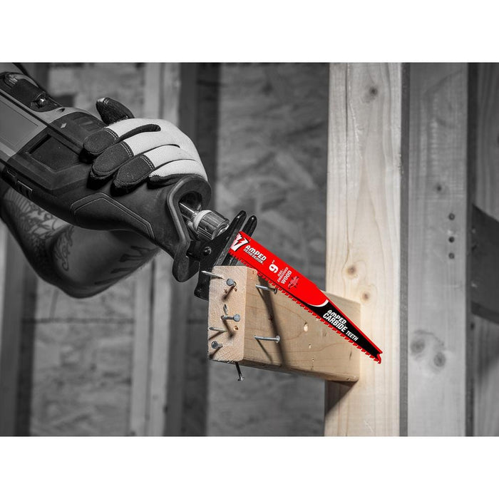 Saw Blade 9 in. 5/7 TPI Wood and Nails Carbide Reciprocating (3-Pack)