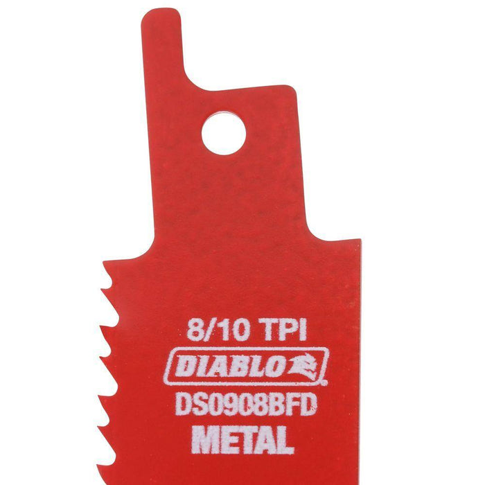 Saw Blade 9 in. 8/10 TPI Thick Metal Reciprocating Bi-Metal (5-Pack)