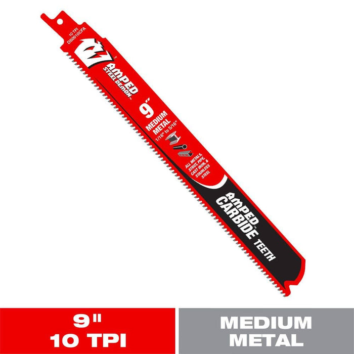 Saw Blade 9 in. 10 TPI Medium Metal Carbide Reciprocating