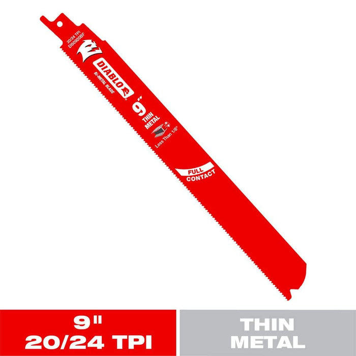 Saw Blade 9 in. 20/24 TPI Thin Metal Reciprocating