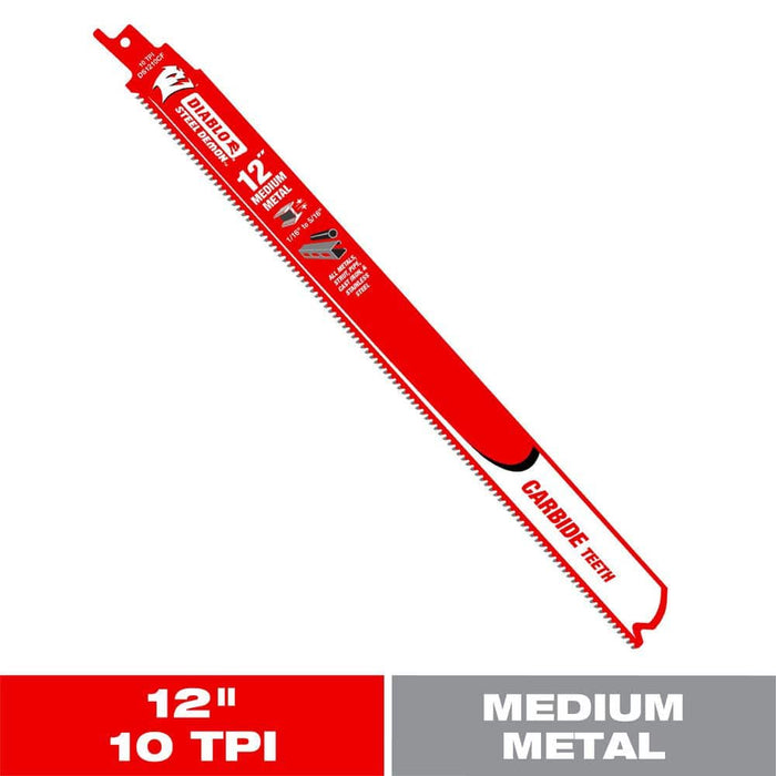 Saw Blade 12 in. 10 TPI Medium Metal Carbide Reciprocating
