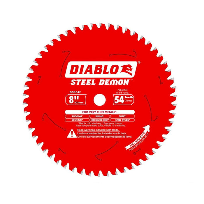 Saw Disc 8 in. x54-Teeth Thin Metal Carbide