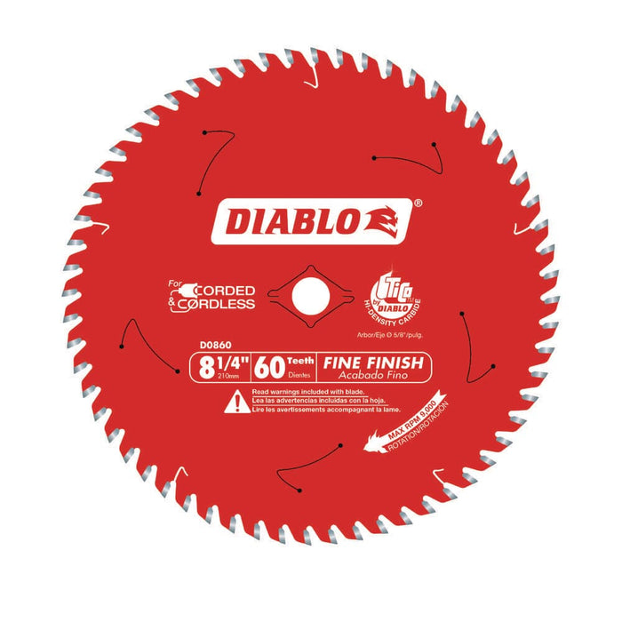 Saw Disc 8-1/4 in. x60-Teeth Wood Fine Finish