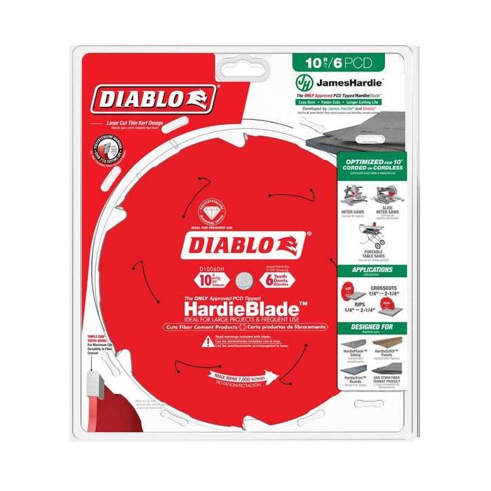 Saw Disc 10 in. x6-Teeth Fiber Cement